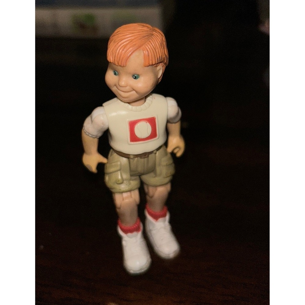 Vintage 1998 Fisher Price Loving Family Boy Red Hair Khaki Shorts Figure Toy